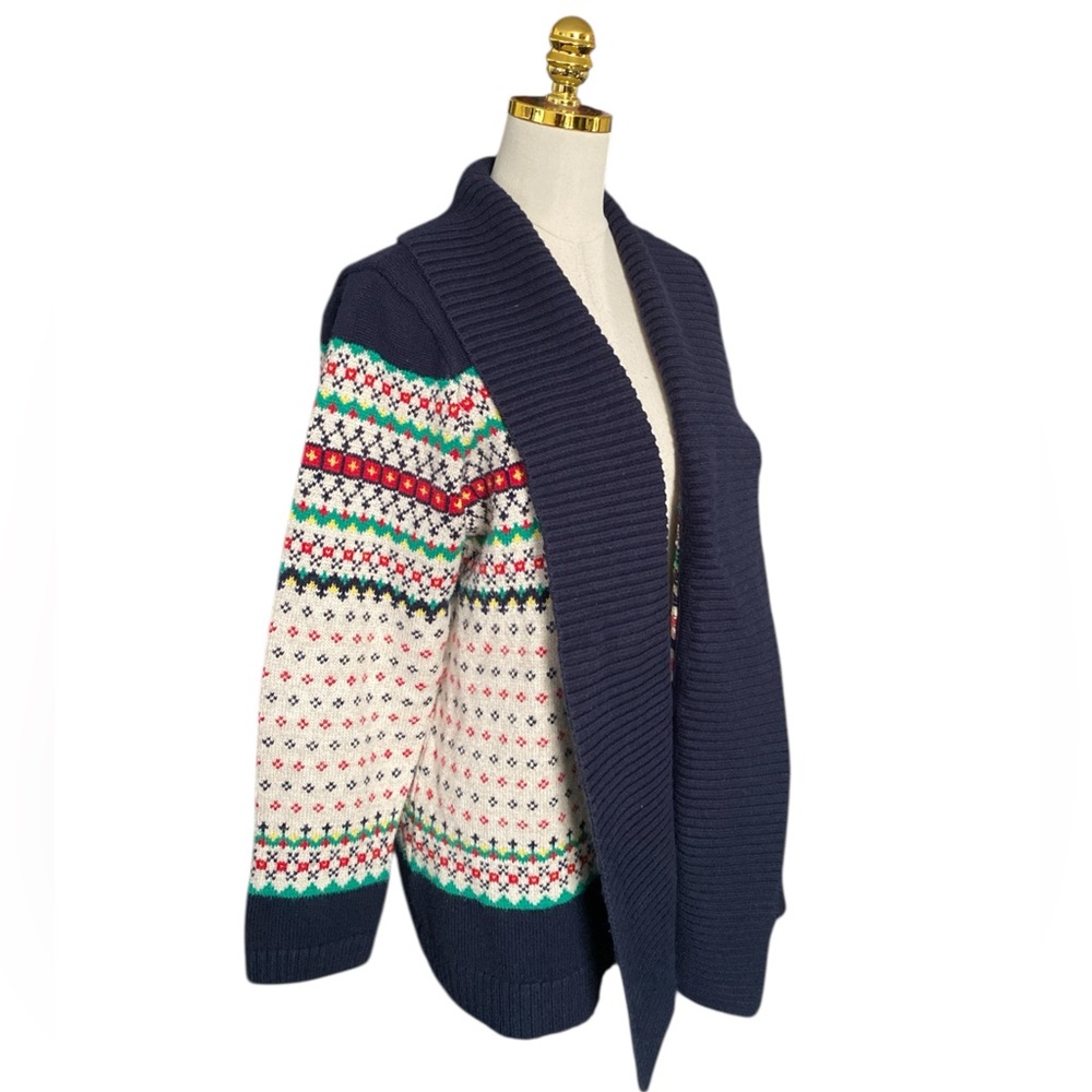 Talbots Women’s Fair Aisle Shawl Collar Open Knit… - image 4